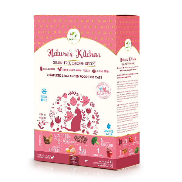 Pawfect Freeze-dried kattenvoer kip 500g