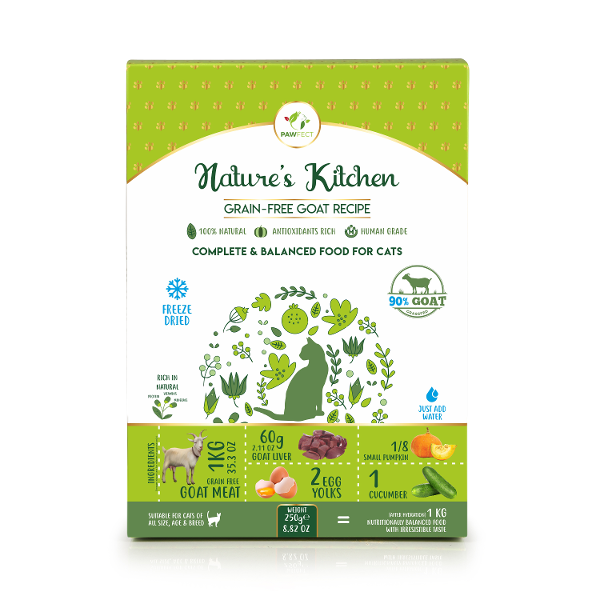 Pawfect Freeze-dried kattenvoer geit 250g