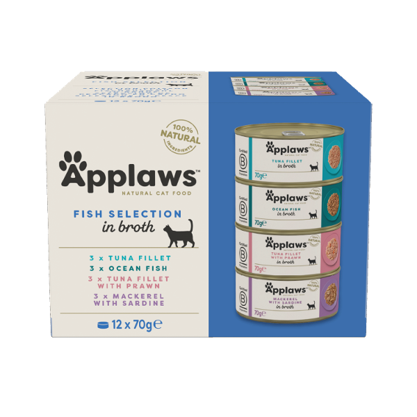 Applaws Kattenvoer in Bouillon Multipack Fish collection 12 x 70g Applaws Kattenvoer in Bouillon Multipack Fish collection 12 x 70g