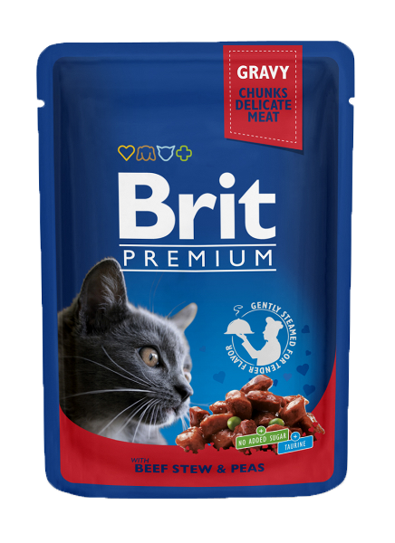 Brit Premium Kattenvoer zakje 100g rundvlees