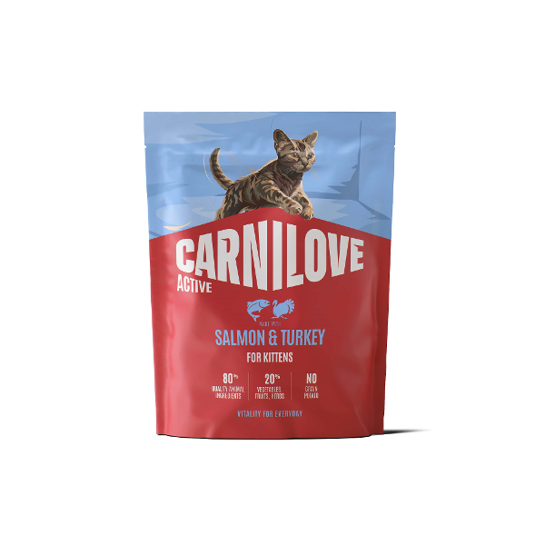 Carnilove Active Kitten Lachs & Truthahn 400g – Trockenfutter für Kitten