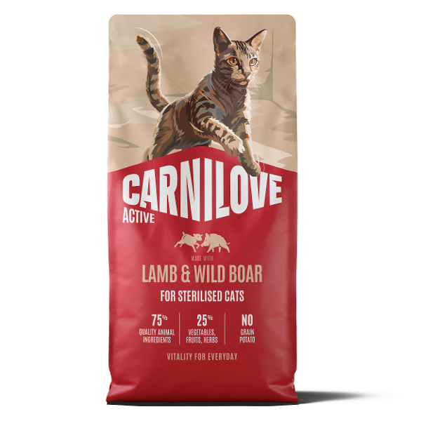 Carnilove Active Adult Sterilised Kat lam & wild zwijn 6kg Carnilove Active Adult Sterilised Kat lam & wild zwijn 6kg