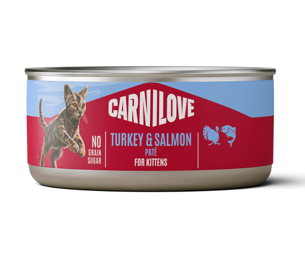 Carnilove Kitten natvoer blikje 100g kalkoen & zalm