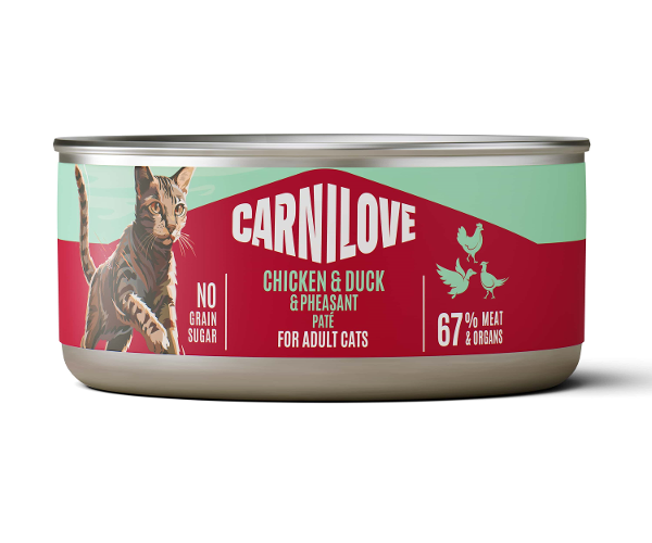 Carnilove Katten Natvoer - Blikje 100g kip, eend & fazant Carnilove Katten Natvoer - Blikje 100g kip, eend & fazant