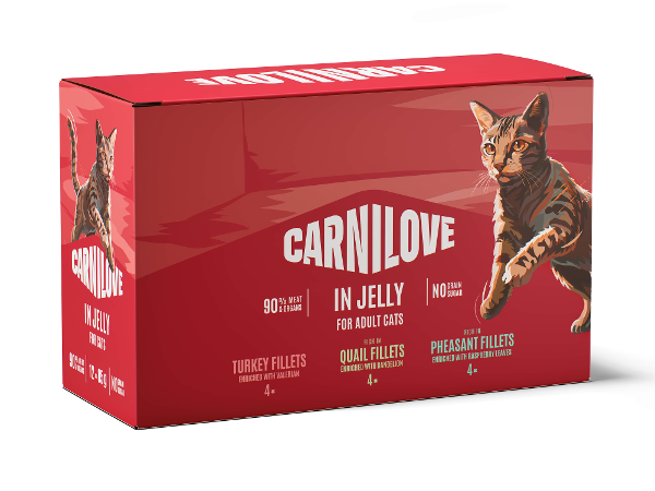 Carnilove katten zakjes in jelly 12 x 85g multipack Carnilove katten zakjes in jelly 12 x 85g multipack