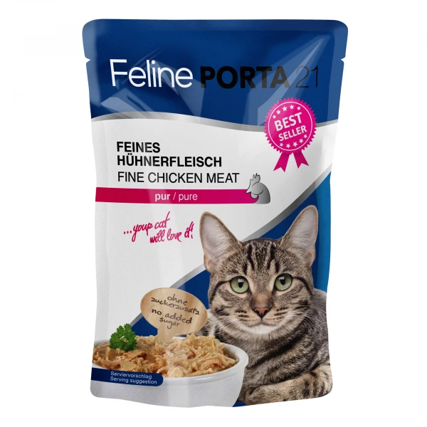 Feline Porta21 Natvoer - Zakje 100g kip puur Feline Porta21 Natvoer - Zakje 100g kip puur