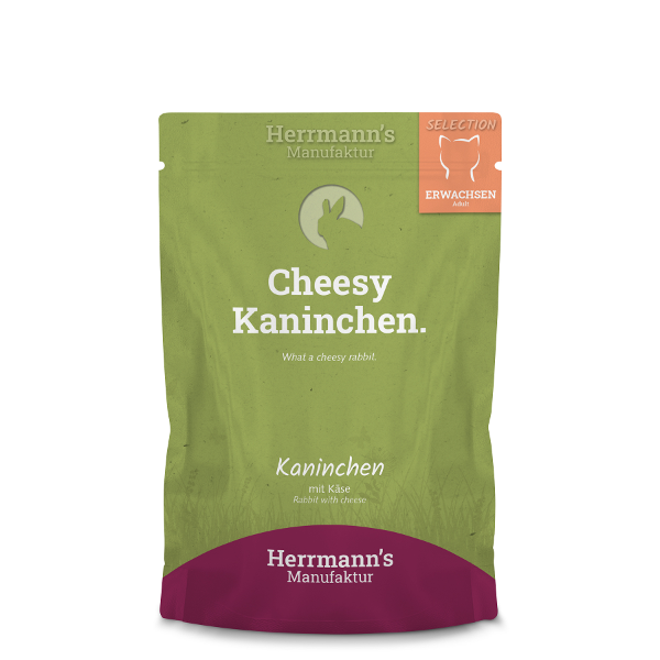 Herrmann's Bio Kattenvoer - Konijn met Kaas 100g Herrmann's Bio Kattenvoer - Konijn met Kaas 100g