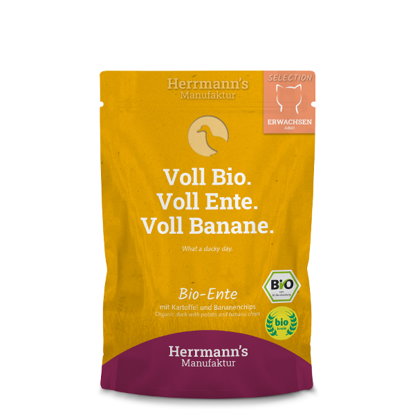 Herrmann's bio kattenvoer met 96% eend Herrmann's bio kattenvoer met 96% eend
