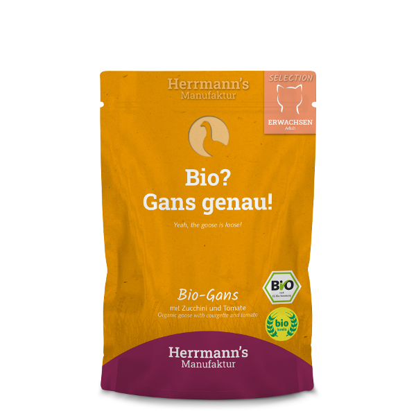 Herrmann's Kattenvoer - Bio Gans met Courgette & Tomaat