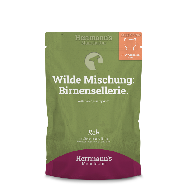 Herrmann's Bio Kattenvoer - Hertenvlees met Selderij en Peer 100g