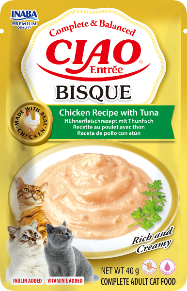 Inaba CIAO Entrée Bisque 40g kip & tonijn Inaba CIAO Entrée Bisque 40g kip & tonijn