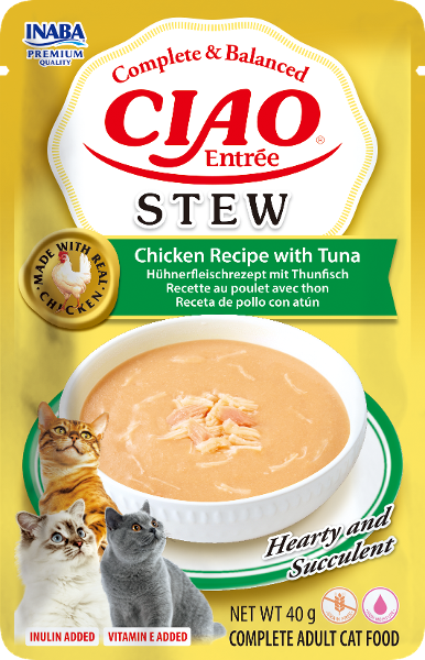Inaba CIAO Entrée Stew 40g kip & tonijn Inaba CIAO Entrée Stew 40g kip & tonijn