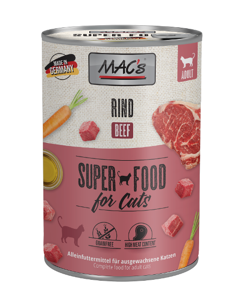 Mac's Katten Natvoer Blikjes 400g rund Mac's Katten Natvoer Blikjes 400g rund
