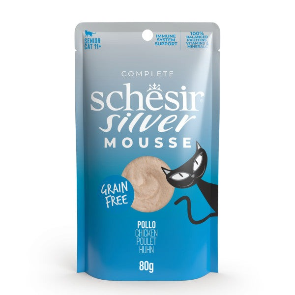 Schesir Silver natvoer senior mousse kip 80g