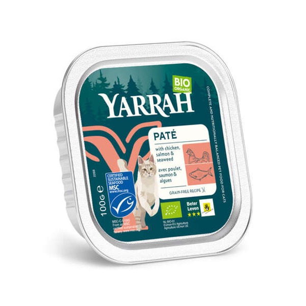 Yarrah Biologisch Kattenvoer Paté 100g zalm