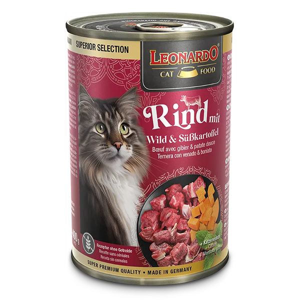 Leonardo Superior Selection natvoer 400g Rundvlees met wild en zoete aardappel Leonardo Superior Selection natvoer 400g Rundvlees met wild en zoete aardappel