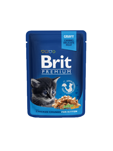 Brit Premium Kitten Natvoer zakje kip Brit Premium Kitten Natvoer zakje kip