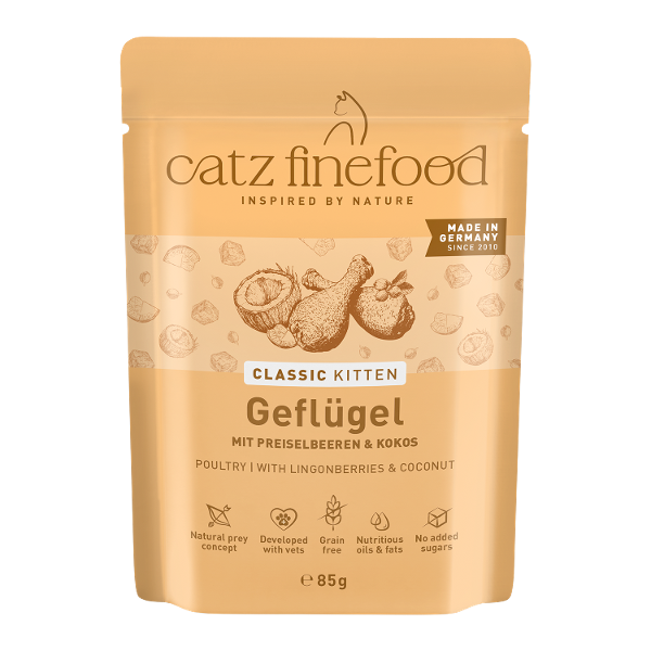 Catz Finefood Classic Kitten 85g – Gevogelte Catz Finefood Classic Kitten 85g – Gevogelte