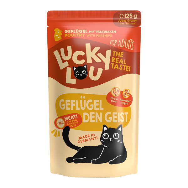 Lucky Lou Lifestage Adult 125g gevogelte Lucky Lou Lifestage Adult 125g gevogelte