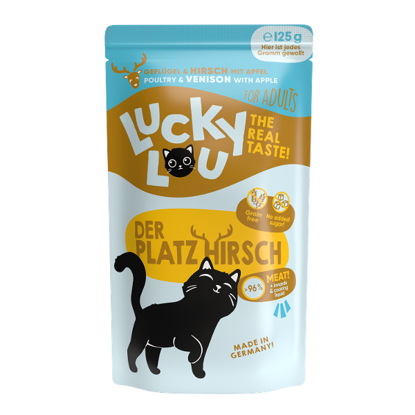 Lucky Lou Lifestage Adult 125g gevogelte en hert Lucky Lou Lifestage Adult 125g gevogelte en hert