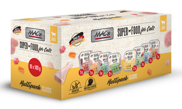Mac's Kattenvoer Kuipjes multipack 10 x 100g Mac's Kattenvoer Kuipjes multipack 10 x 100g