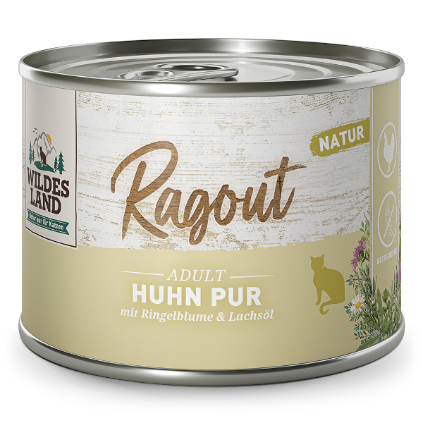 Wildes Land Ragout kat 180g kip puur Wildes Land Ragout kat 180g kip puur