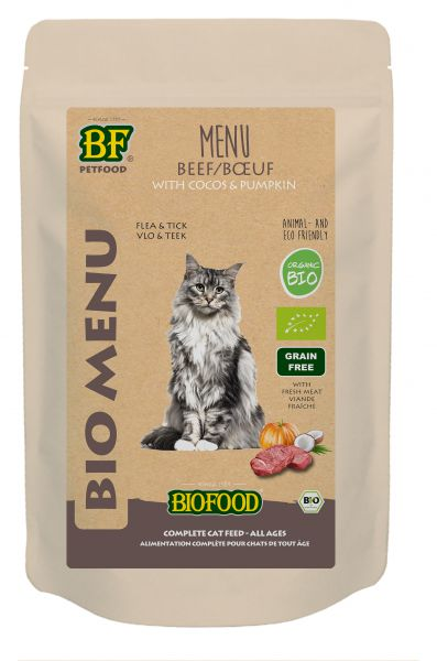 Biofood Bio Kattenvoer Rund Menu is lekker biologisch kattenvoer Biofood Bio Kattenvoer Rund Menu is lekker biologisch kattenvoer