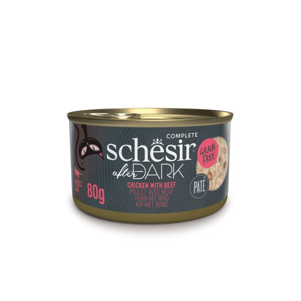 Schesir After Dark in paté 80g kip met rund