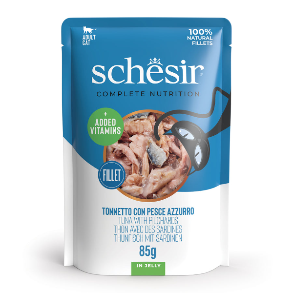 Schesir Complete Nutrition Adult Cat 85g tonijn & sardines in jelly