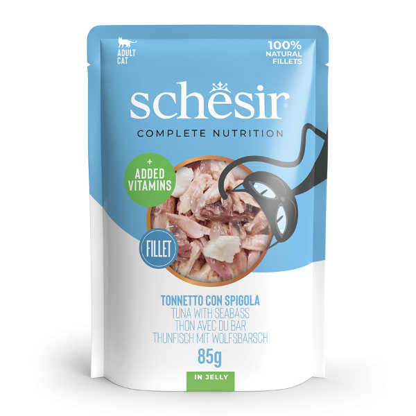 Schesir Complete Nutrition Adult Cat 85g tonijn & zeebaars in jelly