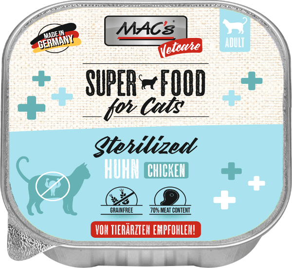 Mac's Kat Vetcare 100g Gesteriliseerd - kip Mac's Kat Vetcare 100g Gesteriliseerd - kip