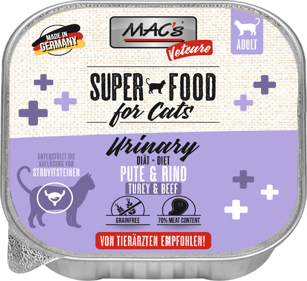 Mac's Kat Vetcare 100g Urinedieet - kalkoen & rund