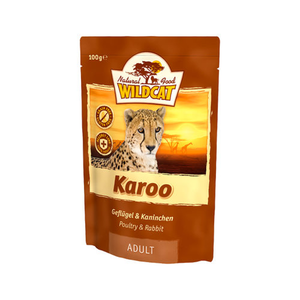 Wildcat Natvoer voor Katten 100g Karoo (gevogelte & konijnen) Wildcat Natvoer voor Katten 100g Karoo (gevogelte & konijnen)