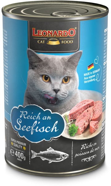 Leonardo Natvoer Kat Blikje 400g zeevis