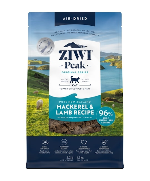 Ziwipeak Air-dried kattenvoer 400g makreel & lam Ziwipeak Air-dried kattenvoer 400g makreel & lam